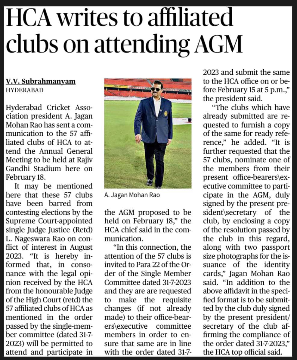 AGM NEWS